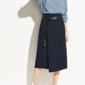 Vince Belted Wrap Skirt